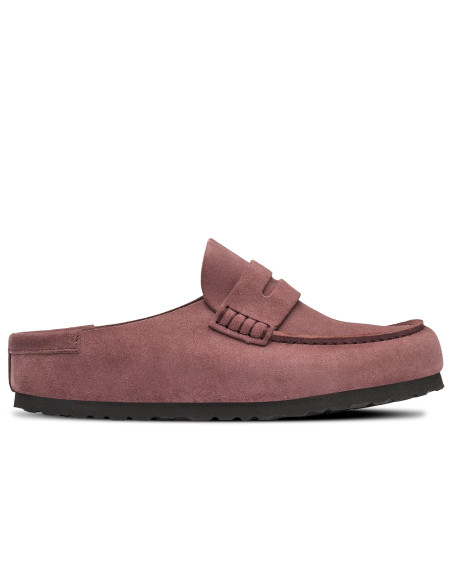 Birkenstock Naples Suede femme – Mocassins en suède Pepper