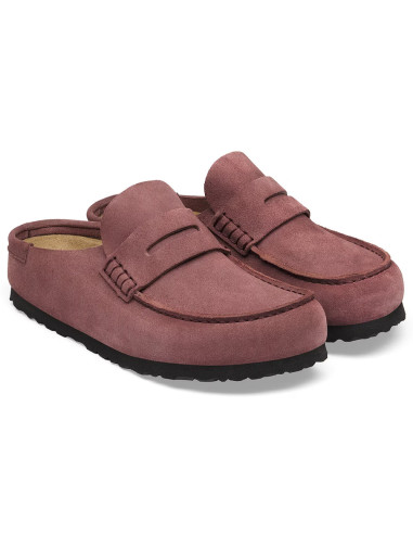 Birkenstock Naples Suede femme – Mocassins en suède Pepper