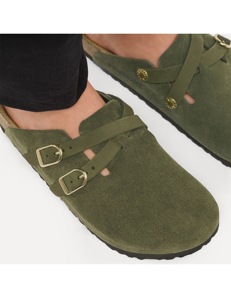 Birkenstock Blair Suede femme – Sabots en suède Thym