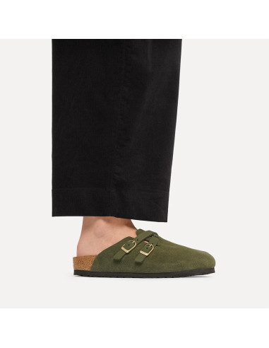 Birkenstock Blair Suede femme – Sabots en suède Thym