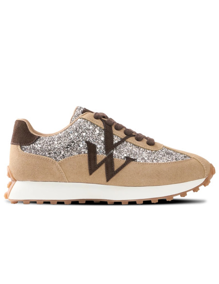 Baskets de Ville Femme W6YZ Flow Initials Beige / Brown BK2947BG