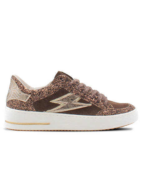 Baskets de Ville Femme SMR23 Noubar Brown Pailleté NOUBAR E154H