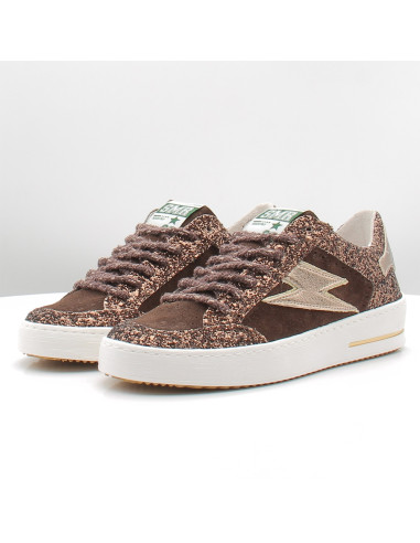 Baskets de Ville Femme SMR23 Noubar Brown Pailleté NOUBAR E154H