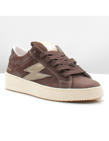 Baskets de Ville Femme SMR23 Maya Marron/Doré MAYA E164A
