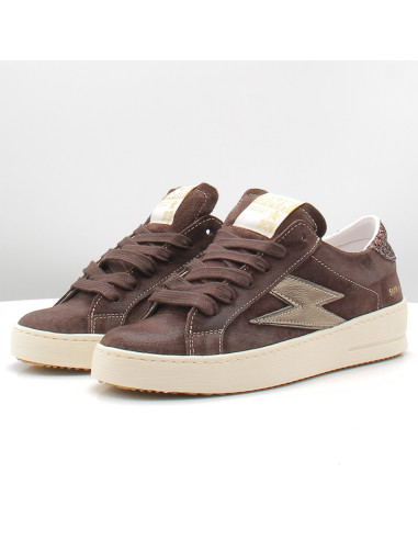 Baskets de Ville Femme SMR23 Maya Marron/Doré MAYA E164A