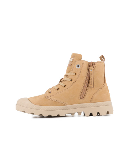 Boots Femme Palladium Pampa Hi Zip WL Camel 95982-252-M Nubuck
