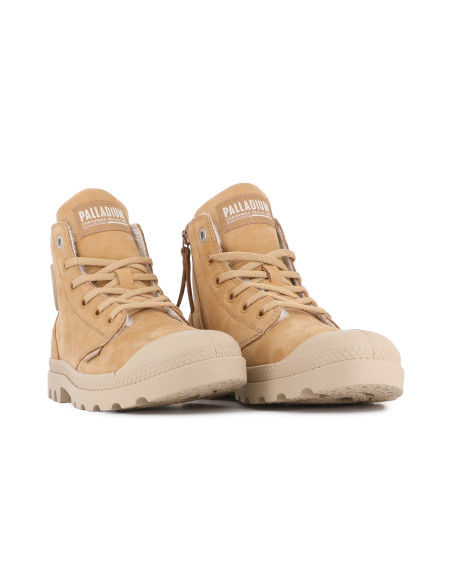 Boots Femme Palladium Pampa Hi Zip WL Camel 95982-252-M Nubuck