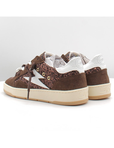 Baskets de Ville Femme Semerdjian Dany Marron à Paillettes E196