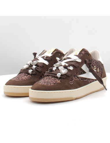 Baskets de Ville Femme Semerdjian Dany Marron à Paillettes E196