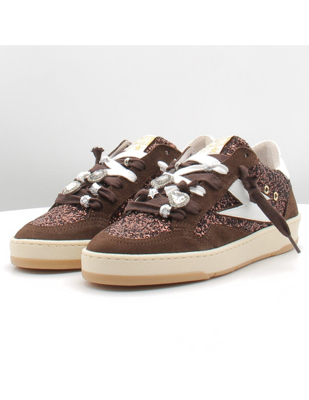 Baskets de Ville Femme Semerdjian Dany Marron à Paillettes E196