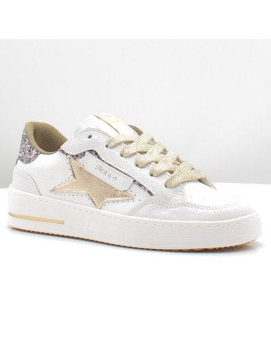 Sneakers Femme Semerdjian Ale Blanc Doré à paillettes ALE E450H