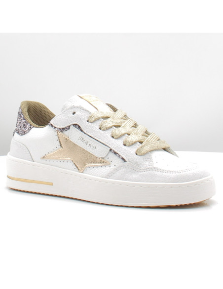 Sneakers Femme Semerdjian Ale Blanc Doré à paillettes ALE E450H