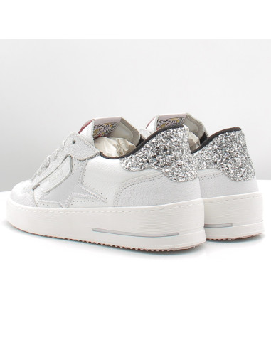 Sneakers Femme Semerdjian Ale Blanc Argent à paillettes ALE E451H