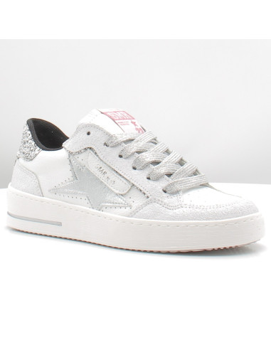 Sneakers Femme Semerdjian Ale Blanc Argent à paillettes ALE E451H