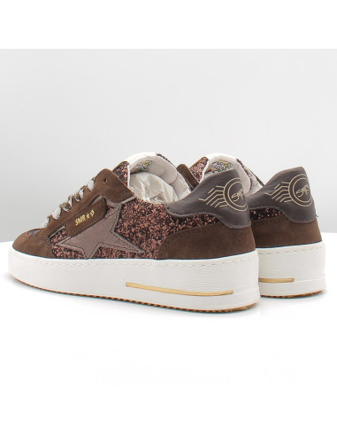 Semerdjian Sneakers Femme Semerdjian Ale Marron Ã  paillettes