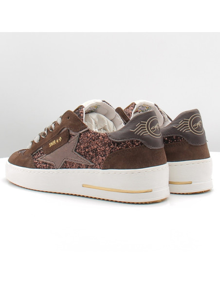 Semerdjian Sneakers Femme Semerdjian Ale Marron Ã  paillettes
