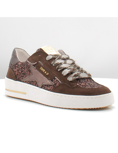Semerdjian Sneakers Femme Semerdjian Ale Marron Ã  paillettes