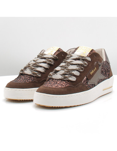 Semerdjian Sneakers Femme Semerdjian Ale Marron Ã  paillettes