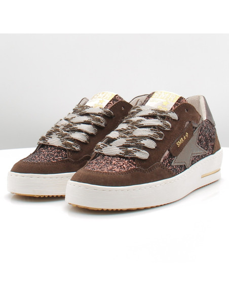 Semerdjian Sneakers Femme Semerdjian Ale Marron Ã  paillettes