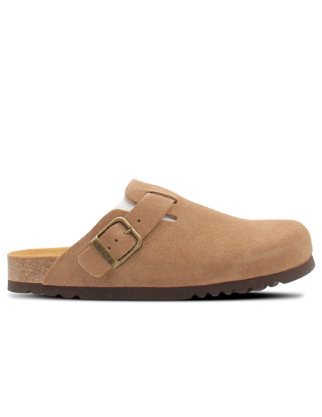 Sabots homme Scholl Olivier Suede Dark Beige | Confort casual