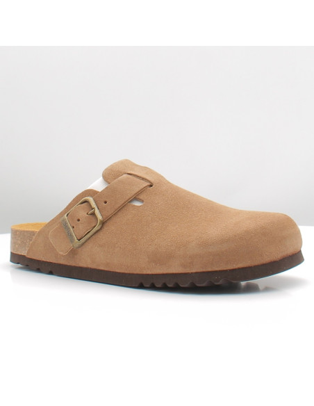 Sabots homme Scholl Olivier Suede Dark Beige | Confort casual