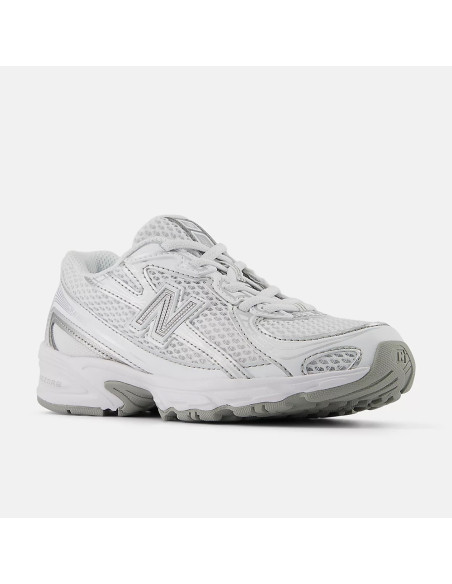 Sneakers Enfant New Balance 740 Bungee Lace White Silver PZ740WM
