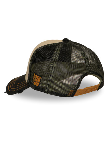Casquette Mixte Von Dutch Crew Trucker Beige Noir VD/1/CT/CREW/37