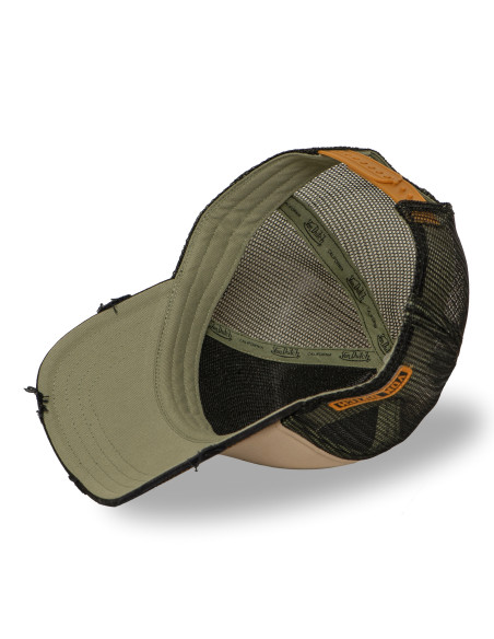 Casquette Mixte Von Dutch Crew Trucker Beige Noir VD/1/CT/CREW/37