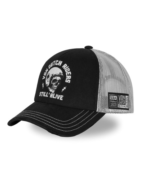 Casquette Mixte Von Dutch Crew Trucker Riders Noir Gris CREW/38