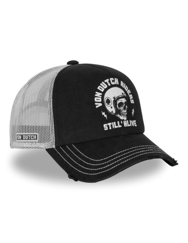 Casquette Mixte Von Dutch Crew Trucker Riders Noir Gris CREW/38