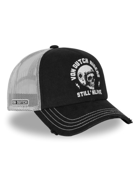 Casquette Mixte Von Dutch Crew Trucker Riders Noir Gris CREW/38