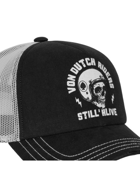 Casquette Mixte Von Dutch Crew Trucker Riders Noir Gris CREW/38