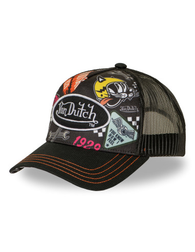Casquette Trucker Mixte Von Dutch Sublimation Noir VD/1/CT/SUBL/19