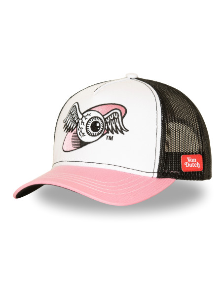 Casquette Trucker Mixte Von Dutch Œil Blanc Rose Noir VD/2/CB/OEIL