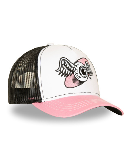 Casquette Trucker Mixte Von Dutch Œil Blanc Rose Noir VD/2/CB/OEIL