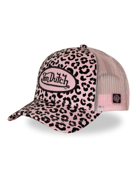 Casquette Trucker Mixte Von Dutch Verle Léopard Rose VD/2/CB/VERLE