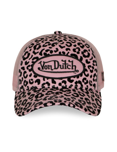 Casquette Trucker Mixte Von Dutch Verle Léopard Rose VD/2/CB/VERLE