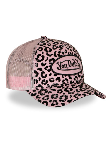 Casquette Trucker Mixte Von Dutch Verle Léopard Rose VD/2/CB/VERLE