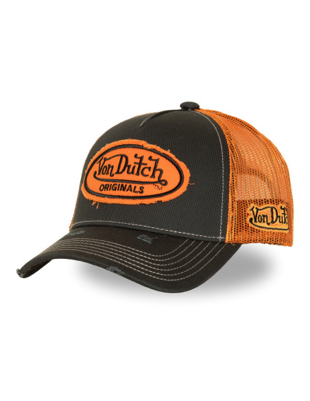Casquette Trucker Mixte Von Dutch Urban Noir Orange VD/1/CB/URB/05