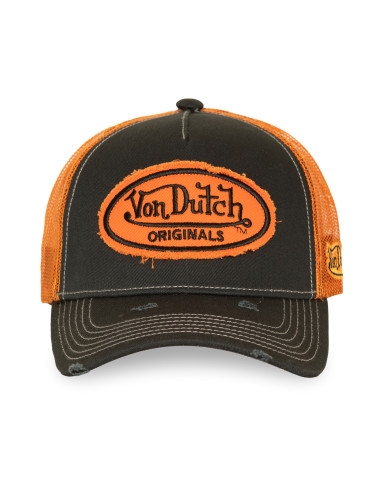 Casquette Trucker Mixte Von Dutch Urban Noir Orange VD/1/CB/URB/05