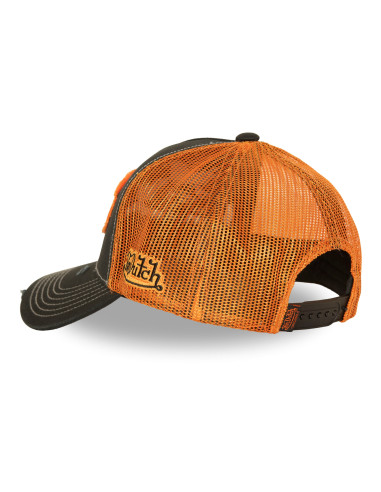 Casquette Trucker Mixte Von Dutch Urban Noir Orange VD/1/CB/URB/05