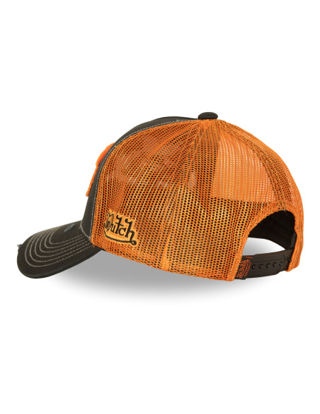 Casquette Trucker Mixte Von Dutch Urban Noir Orange VD/1/CB/URB/05