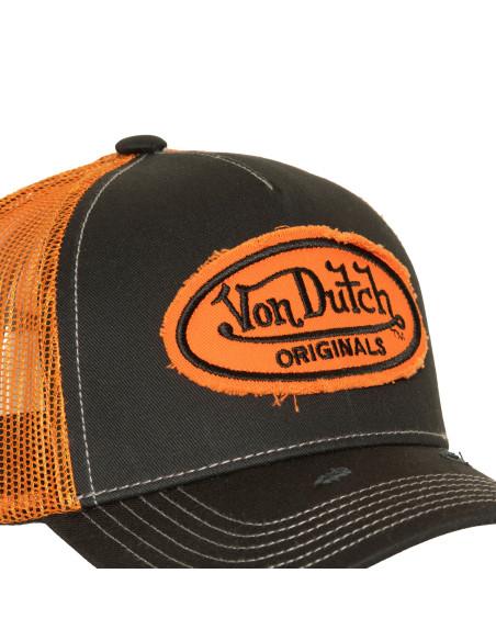 Casquette Trucker Mixte Von Dutch Urban Noir Orange VD/1/CB/URB/05