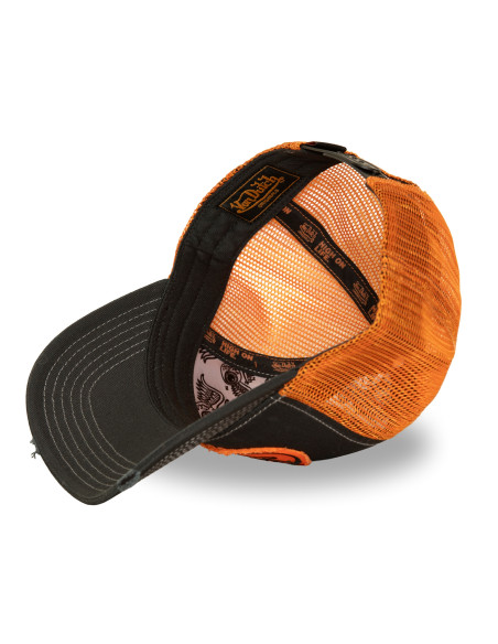 Casquette Trucker Mixte Von Dutch Urban Noir Orange VD/1/CB/URB/05