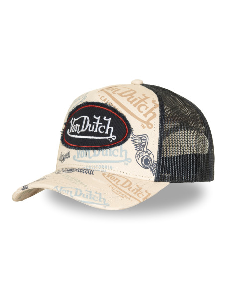 Casquette Trucker Mixte Von Dutch Café Beige Noir VD/1/CT/CAFE11