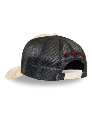 Casquette Trucker Mixte Von Dutch Café Beige Noir VD/1/CT/CAFE11
