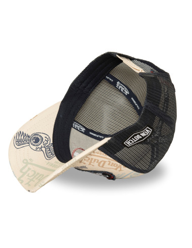 Casquette Trucker Mixte Von Dutch Café Beige Noir VD/1/CT/CAFE11
