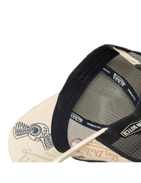 Casquette Trucker Mixte Von Dutch Café Beige Noir VD/1/CT/CAFE11