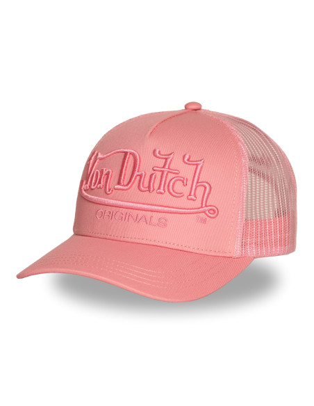 Casquette Homme Von Dutch Baseball Logo Brodé Rose VD/1/CB/EMB/05