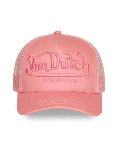 Casquette Homme Von Dutch Baseball Logo Brodé Rose VD/1/CB/EMB/05